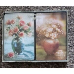 Hallmark Bridge Playing Cards "Roses, Roses!" Double‎ Deck Vintage